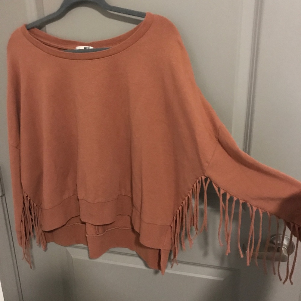 Amuse Society keller fringe sweatshirt
